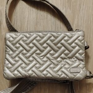Lug Metallic Quilted Crossbody Bag
